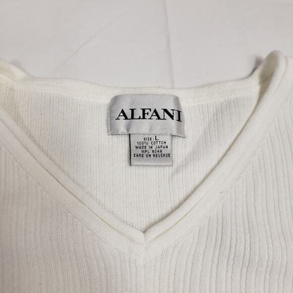 Alfani Sweater V Neck Shirt Lot or 2 Tops Lg Preppy Classic Dadcore Grandpacore - Picture 7 of 16